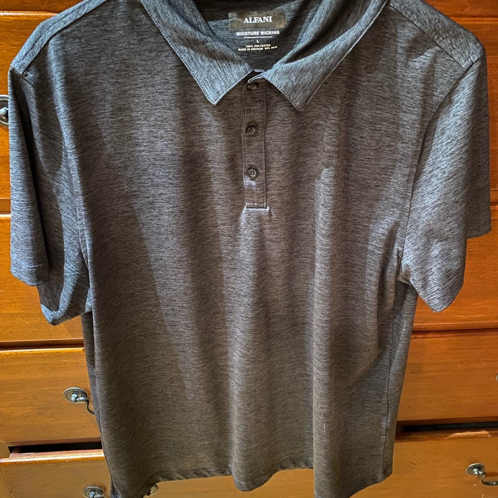 Alfani Men's Charcoal Polo Shirt